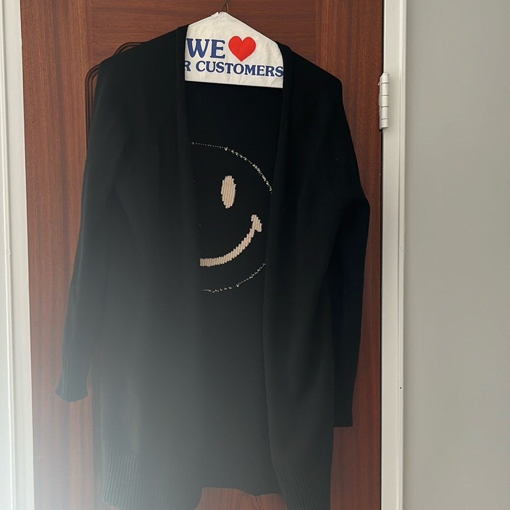 Sweet Romeo black smile cardigan